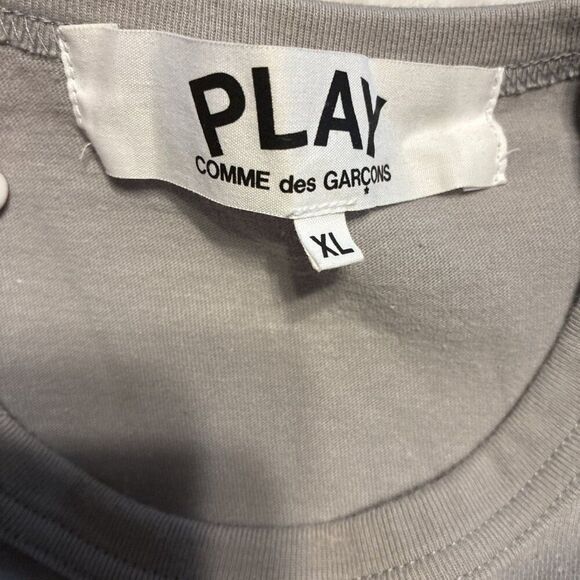 play comme des garcons Authentic t shirt mens gray short sleeve Crew Neck Xl - Picture 5 of 9